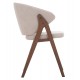ΚΑΡΕΚΛΑ HANA HM9746.11 RUBBERWOOD ΣΕ ΚΑΡΥΔΙ ΧΡΩΜΑ-ΜΠΕΖ ΥΦΑΣΜΑ 55,5x60x85Yεκ.