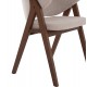 ΚΑΡΕΚΛΑ HANA HM9746.11 RUBBERWOOD ΣΕ ΚΑΡΥΔΙ ΧΡΩΜΑ-ΜΠΕΖ ΥΦΑΣΜΑ 55,5x60x85Yεκ.