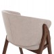 ΚΑΡΕΚΛΑ HANA HM9746.11 RUBBERWOOD ΣΕ ΚΑΡΥΔΙ ΧΡΩΜΑ-ΜΠΕΖ ΥΦΑΣΜΑ 55,5x60x85Yεκ.