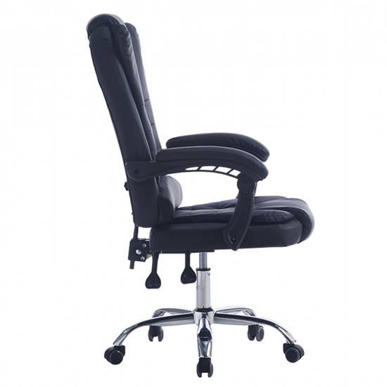 ΚΑΡΕΚΛΑ ΓΡΑΦΕΙΟΥ ΔΙΕΥΘΥΝΤΙΚΗ KYRON HM1221.01 ΜΑΥΡO PU--ΒΑΣΗ ΧΡΩΜΙΟΥ 65x46x112Υεκ