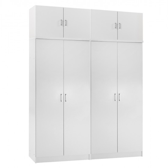 ΣΕΤ 2 ΝΤΟΥΛΑΠΕΣ 2ΦΥΛΛΕΣ ΜΕ ΠΑΤΑΡΙΑ JENNA HM11353.05 ΜΕΛΑΜΙΝΗ ΣΕ ΛΕΥΚΟ 160x43x240Υεκ