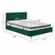 ΚΡΕΒΑΤΙ ΔΙΠΛΟ ΜΕ ΣΤΡΩΜΑ INDRA HM10810.13 ΚΥΠΑΡΙΣΣΙ ΒΕΛΟΥΔΟ--ΓΙΑ ΣΤΡΩΜΑ 160x200εκ