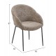 ΠΟΛΥΘΡΟΝΑ ΤΡΑΠΕΖΑΡΙΑΣ DRENNY HM18424.03 TAUPE ΥΦΑΣΜΑ-ΜΕΤΑΛ.ΜΑΥΡΑ ΠΟΔΙΑ 62x63x85Υεκ