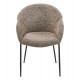 ΠΟΛΥΘΡΟΝΑ ΤΡΑΠΕΖΑΡΙΑΣ DRENNY HM18424.03 TAUPE ΥΦΑΣΜΑ-ΜΕΤΑΛ.ΜΑΥΡΑ ΠΟΔΙΑ 62x63x85Υεκ