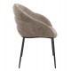 ΠΟΛΥΘΡΟΝΑ ΤΡΑΠΕΖΑΡΙΑΣ DRENNY HM18424.03 TAUPE ΥΦΑΣΜΑ-ΜΕΤΑΛ.ΜΑΥΡΑ ΠΟΔΙΑ 62x63x85Υεκ