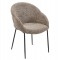 ΠΟΛΥΘΡΟΝΑ ΤΡΑΠΕΖΑΡΙΑΣ DRENNY HM18424.03 TAUPE ΥΦΑΣΜΑ-ΜΕΤΑΛ.ΜΑΥΡΑ ΠΟΔΙΑ 62x63x85Υεκ