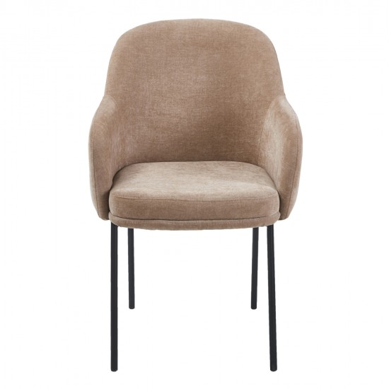 ΠΟΛΥΘΡΟΝΑ ΤΡΑΠΕΖΑΡΙΑΣ MANIDO HM18429.03 TAUPE ΥΦΑΣΜΑ-ΜΕΤΑΛ.ΜΑΥΡΑ ΠΟΔΙΑ 54x61x87Υεκ
