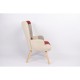 Πολυθρόνα ArteLibre BRIAR Μπορντό/Γκρι Patchwork Ύφασμα/Ξύλο 73x69x96cm