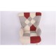 Πολυθρόνα ArteLibre BRIAR Μπορντό/Γκρι Patchwork Ύφασμα/Ξύλο 73x69x96cm