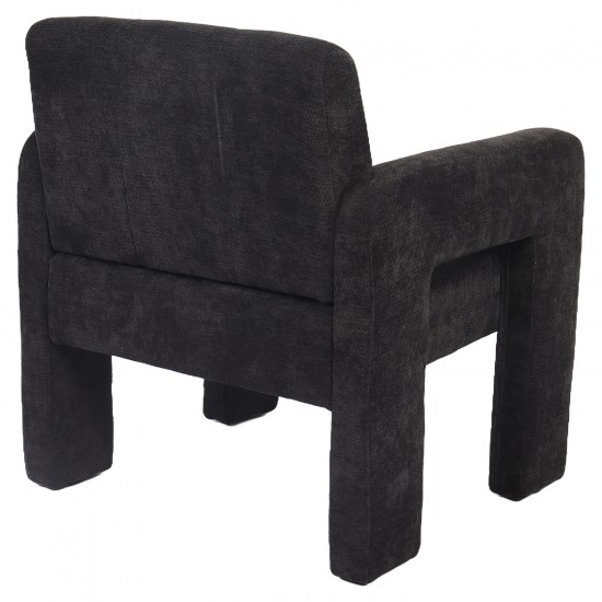 Πολυθρόνα ArteLibre VELORA Γκρι Σκούρο Ύφασμα/Ξύλο 75x68x69cm