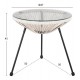 ΣΕΤ ΕΞΩΤΕΡΙΚΟΥ ΧΩΡΟΥ 3ΤΜΧ ACAPULCO HM11861.12 P.E.RATTAN ΛΕΥΚΟ-ΜΕΤΑΛΛΟ ΣΕ ΜΑΥΡΟ