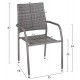 ΣΕΤ ΤΡΑΠΕΖΑΡΙΑΣ ΕΞ.ΧΩΡΟΥ 5ΤΜΧ MORNER HM21008 ΜΕΤΑΛΛΟ & WICKER ΣΕ ΓΚΡΙ