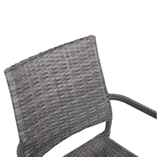 ΣΕΤ ΤΡΑΠΕΖΑΡΙΑΣ ΕΞ.ΧΩΡΟΥ 5ΤΜΧ MORNER HM21008 ΜΕΤΑΛΛΟ & WICKER ΣΕ ΓΚΡΙ