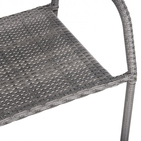 ΣΕΤ ΤΡΑΠΕΖΑΡΙΑΣ ΕΞ.ΧΩΡΟΥ 5ΤΜΧ MORNER HM21008 ΜΕΤΑΛΛΟ & WICKER ΣΕ ΓΚΡΙ