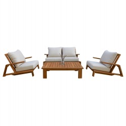 ΣΕΤ ΣΑΛΟΝΙ LOUNGE 4ΤΜΧ MIREX HM6521 ΞΥΛΟ ΑΚΑΚΙΑΣ--ΠΟΛΥΕΣΤΕΡΙΚΑ ΜΑΞΙΛΑΡΙΑ ΕΚΡΟΥ