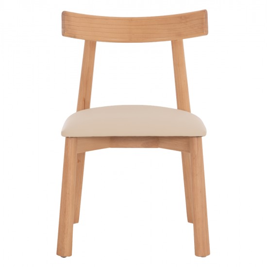 KΑΡΕΚΛΑ ΤΡΑΠΕΖΑΡΙΑΣ OSORIO HM18335.11 RUBBERWOOD ΦΥΣΙΚΟ-ΕΚΡΟΥ PU 51x55x74Υεκ