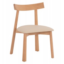 KΑΡΕΚΛΑ ΤΡΑΠΕΖΑΡΙΑΣ OSORIO HM18335.11 RUBBERWOOD ΦΥΣΙΚΟ-ΕΚΡΟΥ PU 51x55x74Υεκ