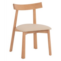 KΑΡΕΚΛΑ ΤΡΑΠΕΖΑΡΙΑΣ OSORIO HM18335.11 RUBBERWOOD ΦΥΣΙΚΟ-ΕΚΡΟΥ PU 51x55x74Υεκ