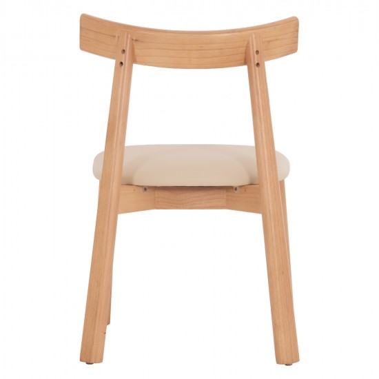 KΑΡΕΚΛΑ ΤΡΑΠΕΖΑΡΙΑΣ OSORIO HM18335.11 RUBBERWOOD ΦΥΣΙΚΟ-ΕΚΡΟΥ PU 51x55x74Υεκ