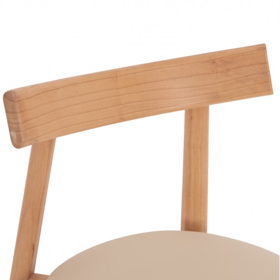 KΑΡΕΚΛΑ ΤΡΑΠΕΖΑΡΙΑΣ OSORIO HM18335.11 RUBBERWOOD ΦΥΣΙΚΟ-ΕΚΡΟΥ PU 51x55x74Υεκ