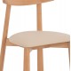 KΑΡΕΚΛΑ ΤΡΑΠΕΖΑΡΙΑΣ OSORIO HM18335.11 RUBBERWOOD ΦΥΣΙΚΟ-ΕΚΡΟΥ PU 51x55x74Υεκ