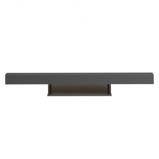 ΕΠΙΠΛΟ ΤΗΛΕΟΡΑΣΗΣ ΤΟΙΧΟΥ ME LED SAVOR HM18381.05 ΜΕΛΑΜΙΝΗ ΣΕ ΓΚΡΙ 150x29,5x22Υεκ