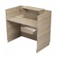 ΓΡΑΦΕΙΟ ΥΠΟΔΟΧΗΣ (RECEPTION) BARRY HM2152.01 ΜΕΛΑΜΙΝΗ ΣΕ SONAMA 120x70x110Υεκ.