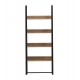 ΡΑΦΙΕΡΑ IZABEL HM18376.01 ΜΕΤΑΛΛΟ--ΜΕΛΑΜΙΝΗ ΣΕ OAK 75x36x185Υεκ.