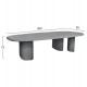 ΤΡΑΠΕΖΙ ΤΡΑΠΕΖΑΡΙΑΣ FIBER CEMENT ΟΒΑΛ GLEN HM6598.01 ΓΚΡΙ 260x95x75Υεκ