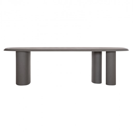 ΤΡΑΠΕΖΙ ΤΡΑΠΕΖΑΡΙΑΣ FIBER CEMENT ΟΒΑΛ GLEN HM6598.01 ΓΚΡΙ 260x95x75Υεκ