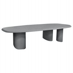 ΤΡΑΠΕΖΙ ΤΡΑΠΕΖΑΡΙΑΣ FIBER CEMENT ΟΒΑΛ GLEN HM6598.01 ΓΚΡΙ 260x95x75Υεκ
