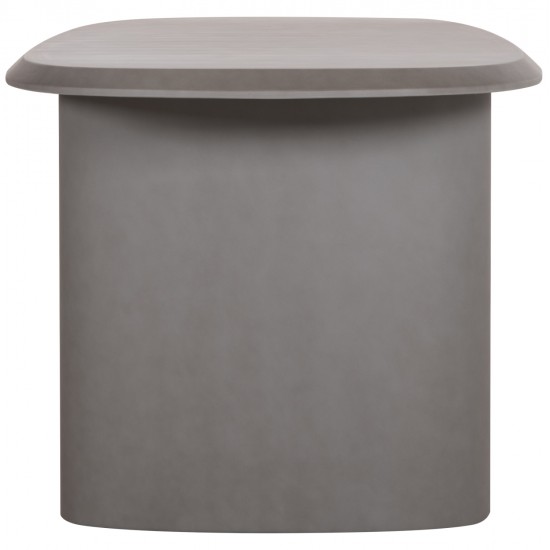 ΤΡΑΠΕΖΙ ΤΡΑΠΕΖΑΡΙΑΣ FIBER CEMENT ΟΒΑΛ GLEN HM6598.01 ΓΚΡΙ 260x95x75Υεκ