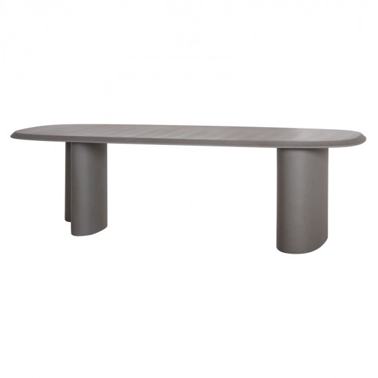 ΤΡΑΠΕΖΙ ΤΡΑΠΕΖΑΡΙΑΣ FIBER CEMENT ΟΒΑΛ GLEN HM6598.01 ΓΚΡΙ 260x95x75Υεκ