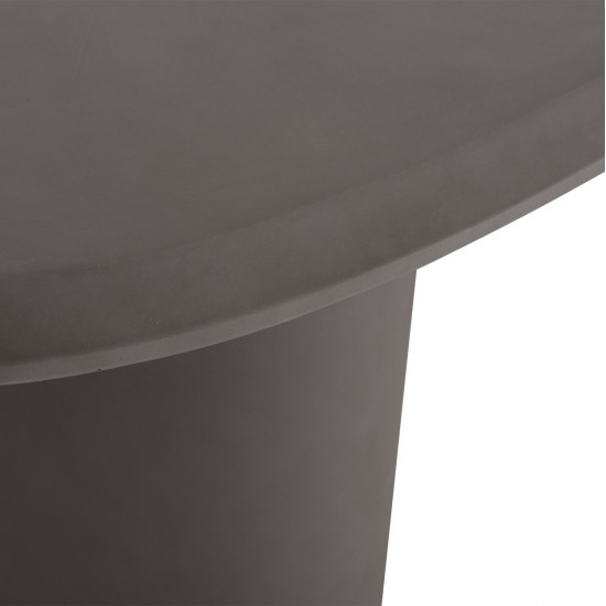 ΤΡΑΠΕΖΙ ΤΡΑΠΕΖΑΡΙΑΣ FIBER CEMENT ΟΒΑΛ GLEN HM6598.01 ΓΚΡΙ 260x95x75Υεκ