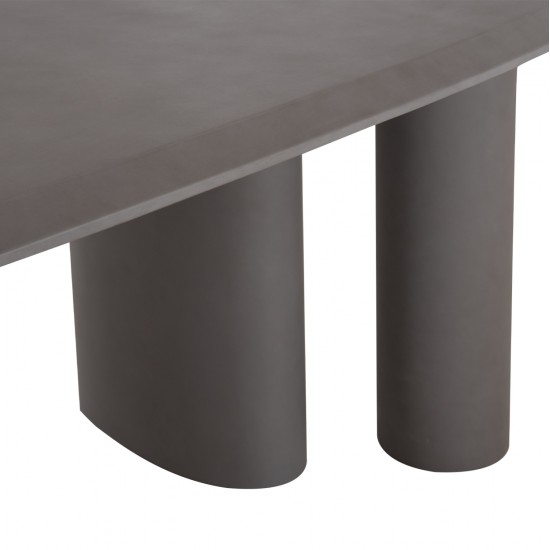 ΤΡΑΠΕΖΙ ΤΡΑΠΕΖΑΡΙΑΣ FIBER CEMENT ΟΒΑΛ GLEN HM6598.01 ΓΚΡΙ 260x95x75Υεκ