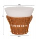 ΣΕΤ 2ΤΜΧ ΒΟΗΘΗΤΙΚΑ ΤΡΑΠΕΖΙΑ PERRAL HM21138.02 FIBER CEMENT ΛΕΥΚΟ-ΦΥΣΙΚΟ RATTAN