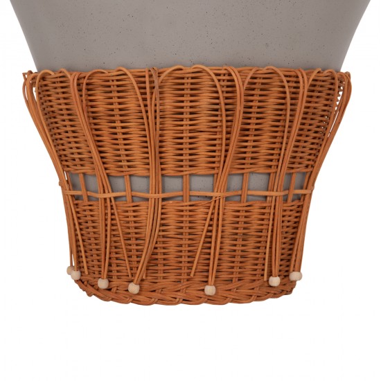 ΣΕΤ 2ΤΜΧ ΒΟΗΘΗΤΙΚΑ ΤΡΑΠΕΖΙΑ PERRAL HM21138.03 FIBER CEMENT ΓΚΡΙ--ΦΥΣΙΚΟ RATTAN
