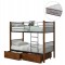 ΚΟΥΚΕΤΑ ΜΕ 2 ΣΥΡΤΑΡΙΑ & 2 ΣΤΡΩΜΑΤΑ 90X190εκ RAYVEN HM10968.01 ΞΥΛΟ ΚΑΡΥΔΙ ΚΑΙ ΜΕΤΑΛΛΟ