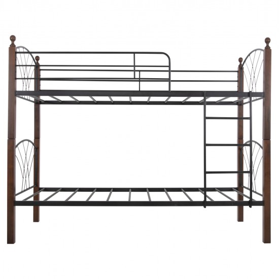 ΚΟΥΚΕΤΑ ΜΕ ΣΤΡΩΜΑΤΑ STOREY HM10749.10 ΜΕΤΑΛΛΟ & ΞΥΛΟ RUBBERWOOD--ΣΤΡΩΜΑΤΑ 90x190εκ.