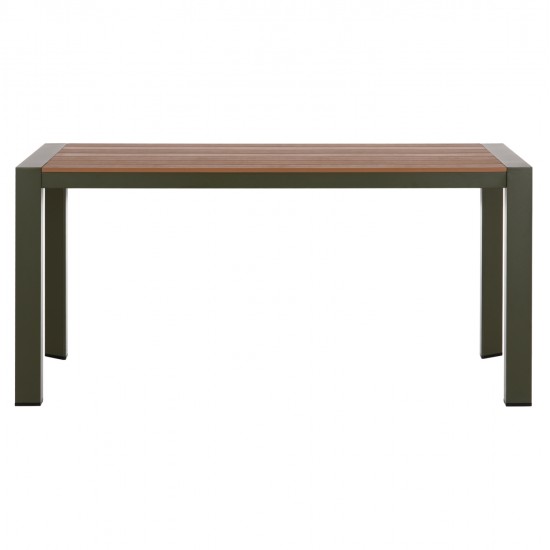 ΤΡΑΠΕΖΙ ΕΞΩΤ.ΧΩΡΟΥ GOYA HM6059.07 ΑΛΟΥΜΙΝΙΟ ΣE OLIVE GREEN & POLYWOOD 160X80Χ75Υεκ.
