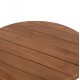 ΤΡΑΠΕΖΙ ΜΕΣΗΣ ΣΤΡΟΓΓΥΛΟ KOLIN HM6650 ΞΥΛΟ TEAK ΦΥΣΙΚΟ Φ65x65Υεκ.