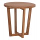 ΤΡΑΠΕΖΙ ΜΕΣΗΣ ΣΤΡΟΓΓΥΛΟ KOLIN HM6650 ΞΥΛΟ TEAK ΦΥΣΙΚΟ Φ65x65Υεκ.