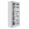 ΒΙΒΛΙΟΘΗΚΗ ΜΕ ΣΥΡΟΜΕΝΕΣ ΠΟΡΤΕΣ SIDER HM6632.02 ΜΕΤΑΛΛΙΚΗ ΛΕΥΚΗ 90x40x185Υεκ