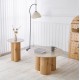 ΤΡΑΠΕΖΙ ΒΟΗΘΗΤΙΚΟ SILVA HM18444 ΚΕΡΑΜΙΚΟ TOP ΟΨΗ ΤΡΑΒΕΡΤΙΝΑΣ-MDF ΦΥΣΙΚΟ Φ45x55Υεκ.