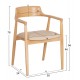 ΠΟΛΥΘΡΟΝΑ ΤΡΑΠΕΖΑΡΙΑΣ TARGA HM18336.11 RUBBERWOOD ΦΥΣΙΚΟ & PU ΕΚΡΟΥ 58x54x78Yεκ