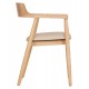 ΠΟΛΥΘΡΟΝΑ ΤΡΑΠΕΖΑΡΙΑΣ TARGA HM18336.11 RUBBERWOOD ΦΥΣΙΚΟ & PU ΕΚΡΟΥ 58x54x78Yεκ