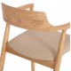 ΠΟΛΥΘΡΟΝΑ ΤΡΑΠΕΖΑΡΙΑΣ TARGA HM18336.11 RUBBERWOOD ΦΥΣΙΚΟ & PU ΕΚΡΟΥ 58x54x78Yεκ
