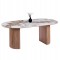 ΤΡΑΠΕΖΙ ΟΒΑΛ MARBLEX HM18428 ΚΕΡΑΜΙΚΟ TOP ΣΕ PANDORA--MDF ΠΟΔΙΑ 210x100x77Υεκ
