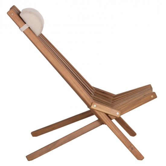 ΠΟΛΥΘΡΟΝΑ LOUNGE ΜΕ ΜΑΞΙΛΑΡΑΚΙ ΠΤΥΣΣΟΜΕΝΗ SHIGAN HM6530 ΞΥΛΟ ΑΚΑΚΙΑΣ 56.5x83x87Υεκ
