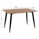 ΣΕΤ ΤΡΑΠΕΖΑΡΙΑΣ 5ΤΜΧ GAFF HM10847.02 MDF TOP ΦΥΣΙΚΟ--ΥΦΑΣΜΑ ΜΠΕΖ & ΜΕΤΑΛΛΟ ΜΑΥΡΟ